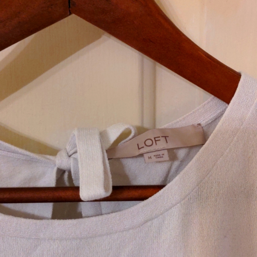 Loft lightweight short sleeve top with back detail.